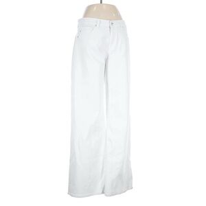 AG Adriano Goldschmied Adria low rise wide leg jeans white | Revolve